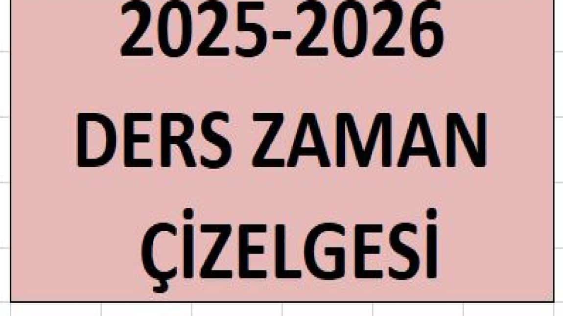 DERS SAATLERİ ÇİZELGESİ